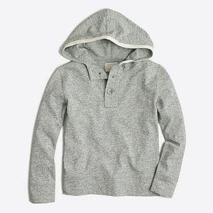 EUC Crewcuts Heathered Henley Hoodie 6/7